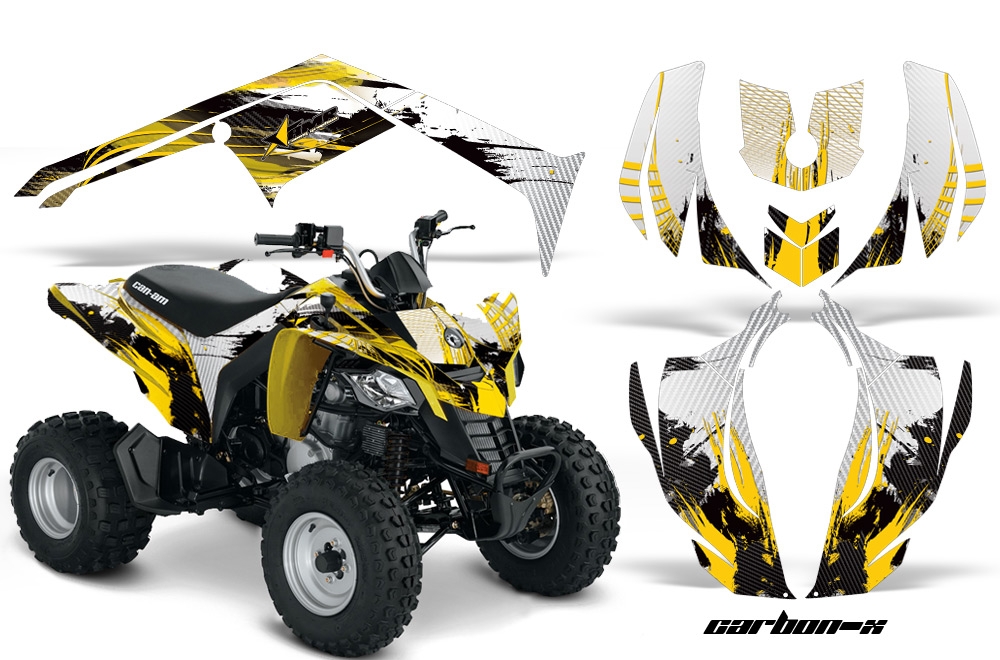 Can-Am Bombardier DS250 Graphics Kit CARBON X YELLOW